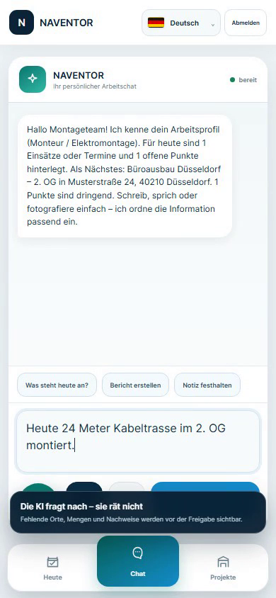 NAVENTOR fragt nach einer fehlenden Ortsangabe